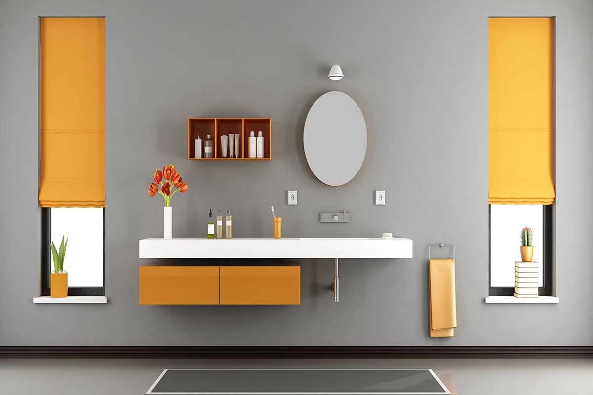 Wastafel met opbouwkom en design-kraan